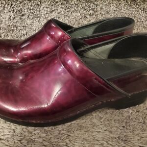 Women's Burgundy Slip-On Shoes Dansko  Nursing